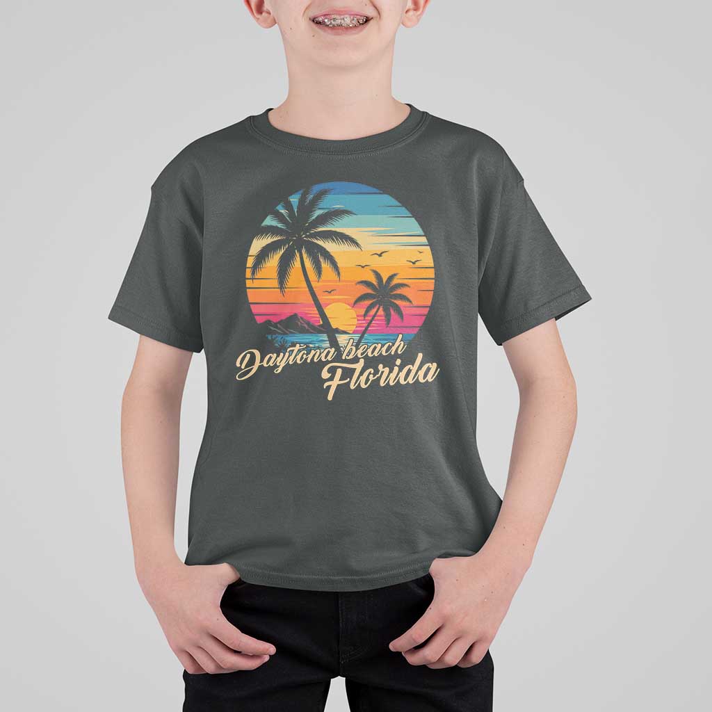 Vintage Daytona Beach Florida T Shirt For Kid Summer Vacation Graphic