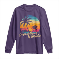 Vintage Daytona Beach Florida Long Sleeve Shirt Summer Vacation Graphic