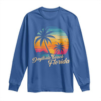 Vintage Daytona Beach Florida Long Sleeve Shirt Summer Vacation Graphic