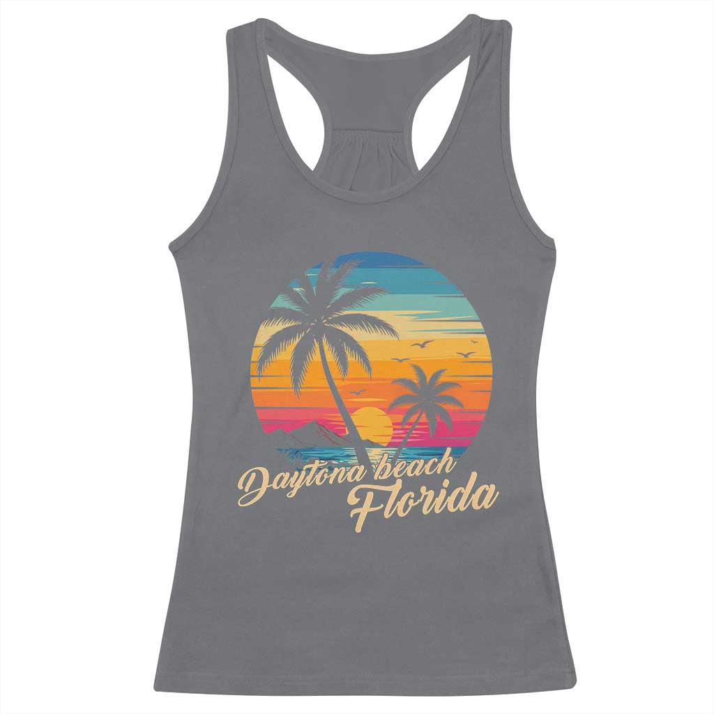 Vintage Daytona Beach Florida Racerback Tank Top Summer Vacation Graphic