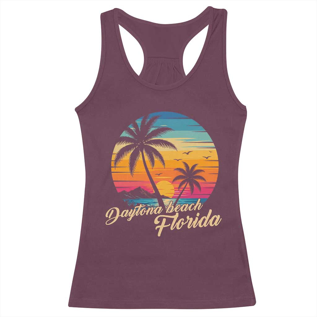 Vintage Daytona Beach Florida Racerback Tank Top Summer Vacation Graphic