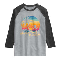 Vintage Daytona Beach Florida Raglan Shirt Summer Vacation Graphic