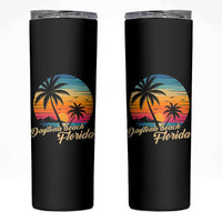 Vintage Daytona Beach Florida Skinny Tumbler Summer Vacation Graphic
