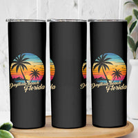 Vintage Daytona Beach Florida Skinny Tumbler Summer Vacation Graphic