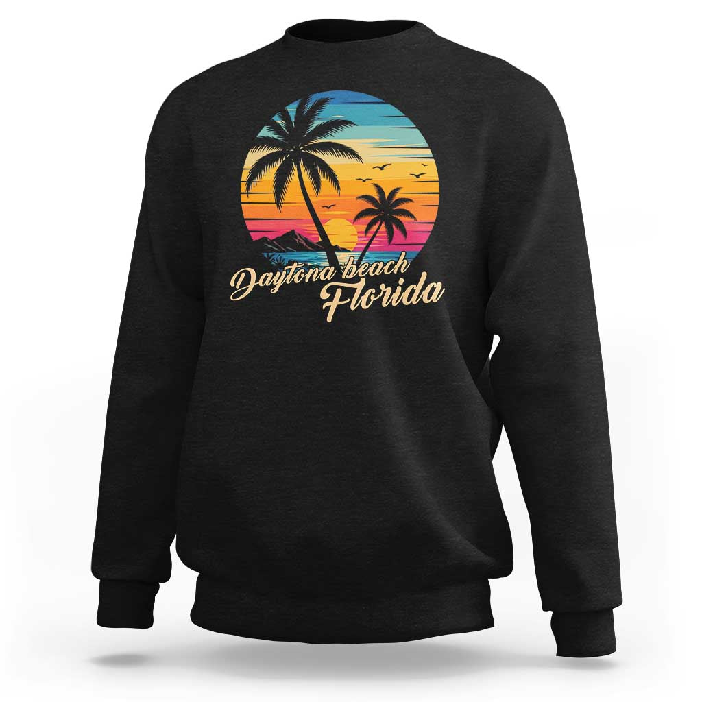 Vintage Daytona Beach Florida Sweatshirt Summer Vacation Graphic