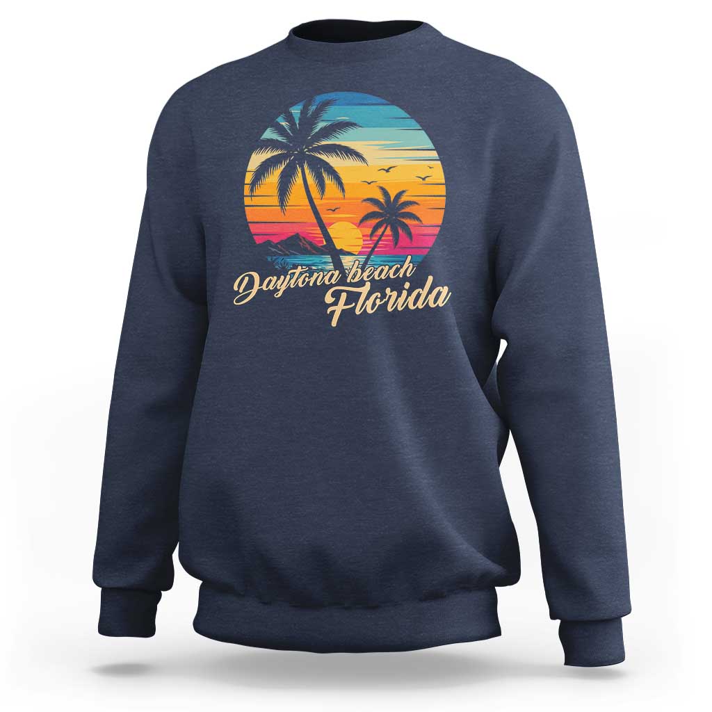 Vintage Daytona Beach Florida Sweatshirt Summer Vacation Graphic