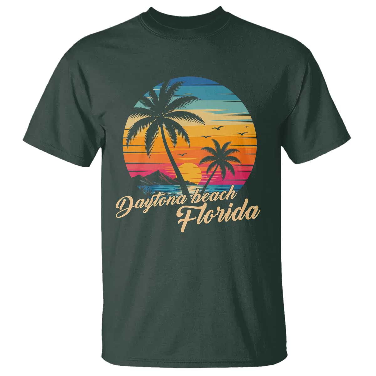 Vintage Daytona Beach Florida T Shirt Summer Vacation Graphic