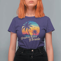 Vintage Daytona Beach Florida T Shirt For Women Summer Vacation Graphic