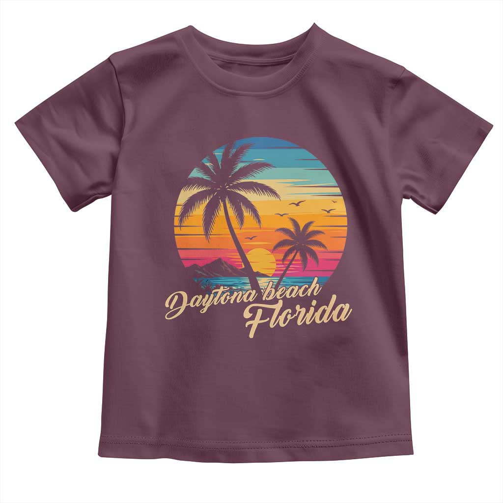 Vintage Daytona Beach Florida Toddler T Shirt Summer Vacation Graphic