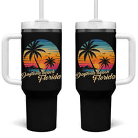 Vintage Daytona Beach Florida Tumbler With Handle Summer Vacation Graphic