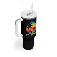 Vintage Daytona Beach Florida Tumbler With Handle Summer Vacation Graphic