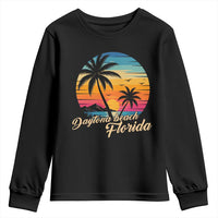 Vintage Daytona Beach Florida Youth Sweatshirt Summer Vacation Graphic