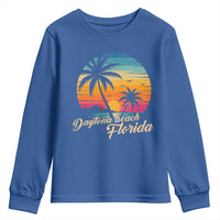 Vintage Daytona Beach Florida Youth Sweatshirt Summer Vacation Graphic