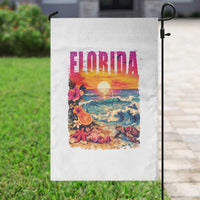 Retro Florida Beach Garden Flag Summer Vacation Gift
