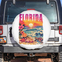 Retro Florida Beach Spare Tire Cover Summer Vacation Gift