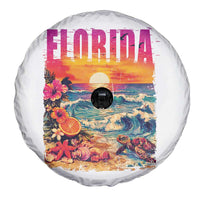 Retro Florida Beach Spare Tire Cover Summer Vacation Gift