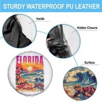 Retro Florida Beach Spare Tire Cover Summer Vacation Gift