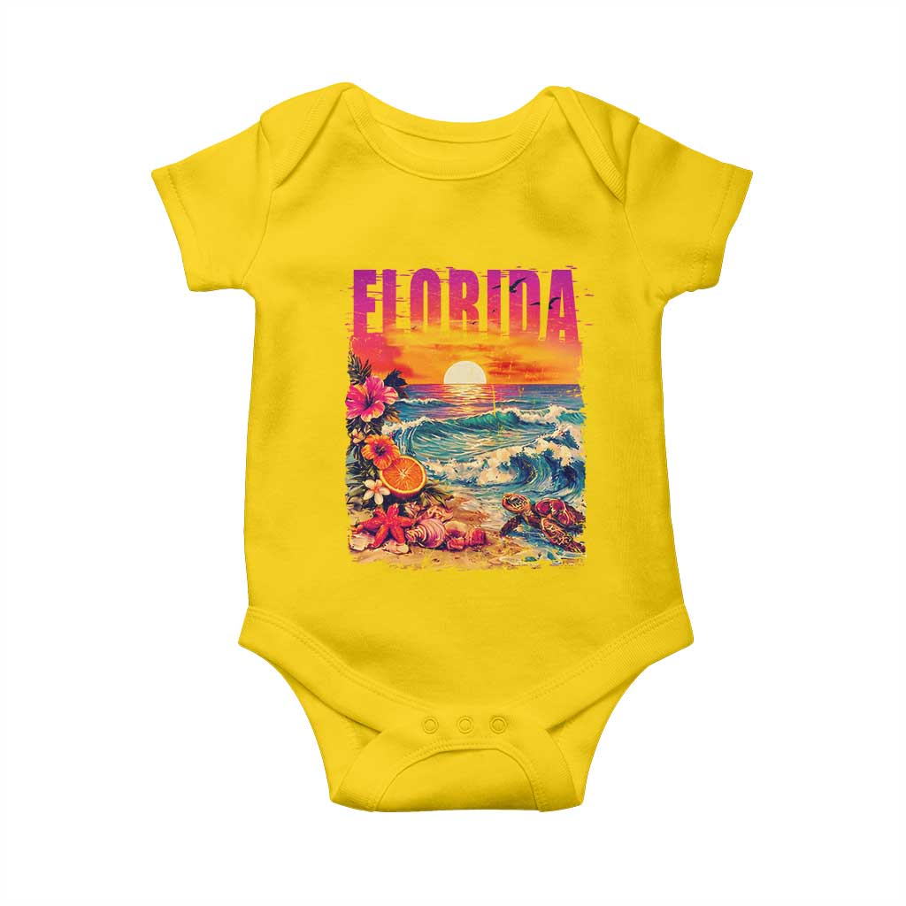Retro Florida Beach Baby Onesie Summer Vacation Gift