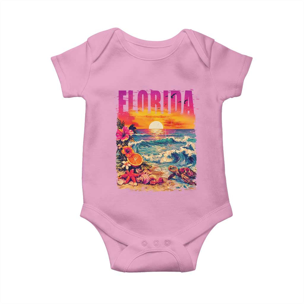 Retro Florida Beach Baby Onesie Summer Vacation Gift