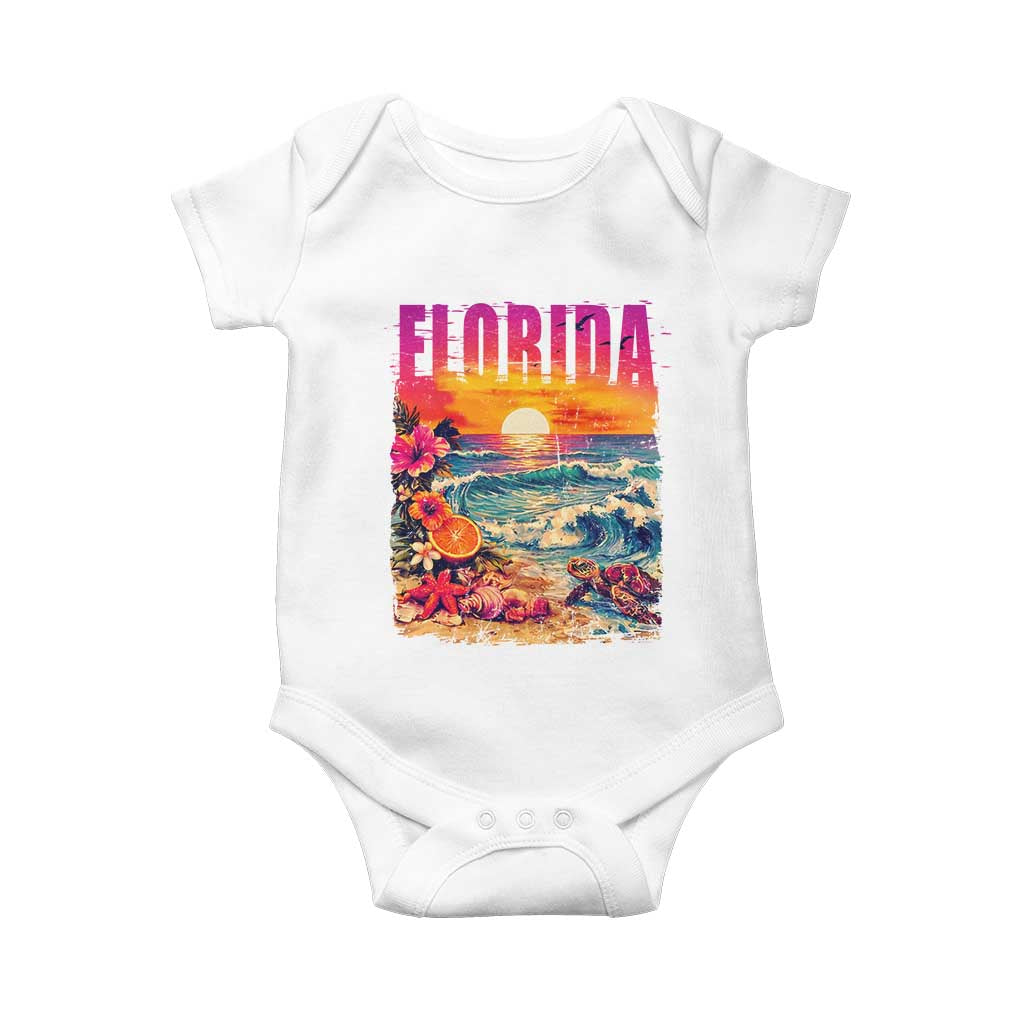 Retro Florida Beach Baby Onesie Summer Vacation Gift