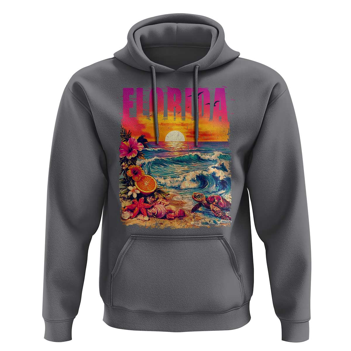 Retro Florida Beach Hoodie Summer Vacation Gift