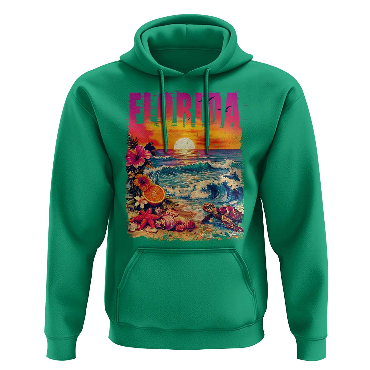 Retro Florida Beach Hoodie Summer Vacation Gift