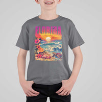 Retro Florida Beach T Shirt For Kid Summer Vacation Gift