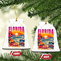 Retro Florida Beach Ceramic Ornament Summer Vacation Gift