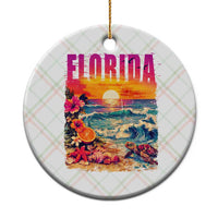 Retro Florida Beach Ceramic Ornament Summer Vacation Gift