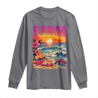 Retro Florida Beach Long Sleeve Shirt Summer Vacation Gift