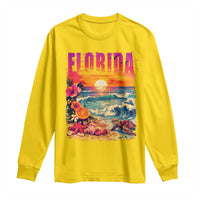 Retro Florida Beach Long Sleeve Shirt Summer Vacation Gift