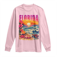 Retro Florida Beach Long Sleeve Shirt Summer Vacation Gift
