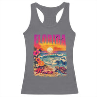 Retro Florida Beach Racerback Tank Top Summer Vacation Gift