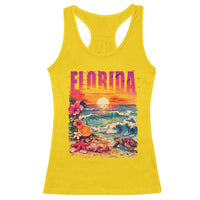Retro Florida Beach Racerback Tank Top Summer Vacation Gift