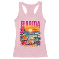 Retro Florida Beach Racerback Tank Top Summer Vacation Gift