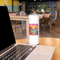 Retro Florida Beach Skinny Tumbler Summer Vacation Gift