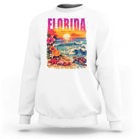 Retro Florida Beach Sweatshirt Summer Vacation Gift