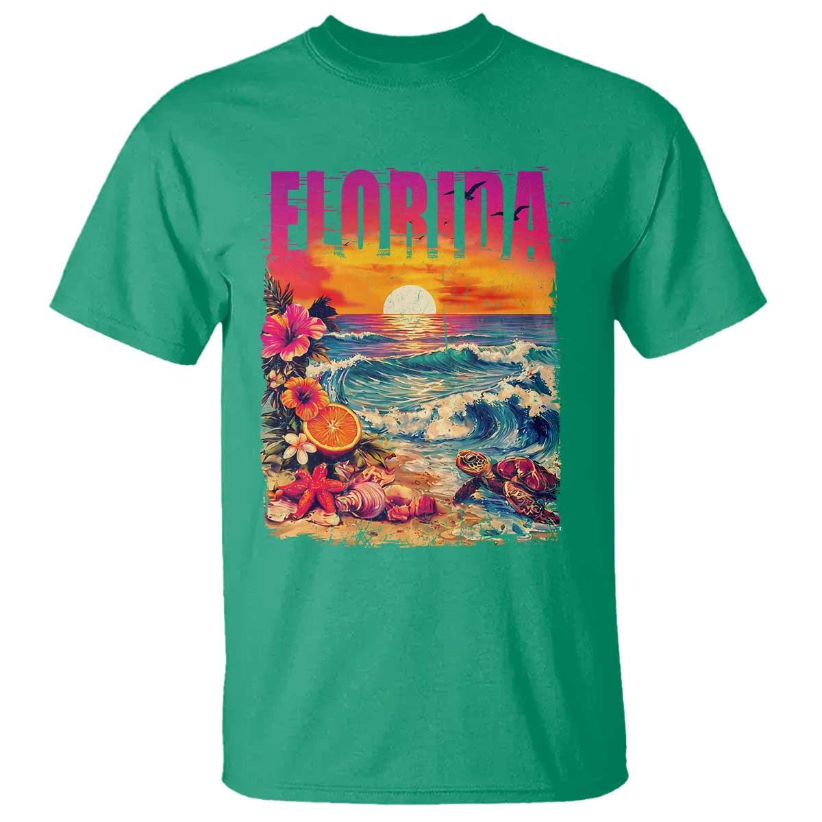 Retro Florida Beach T Shirt Summer Vacation Gift