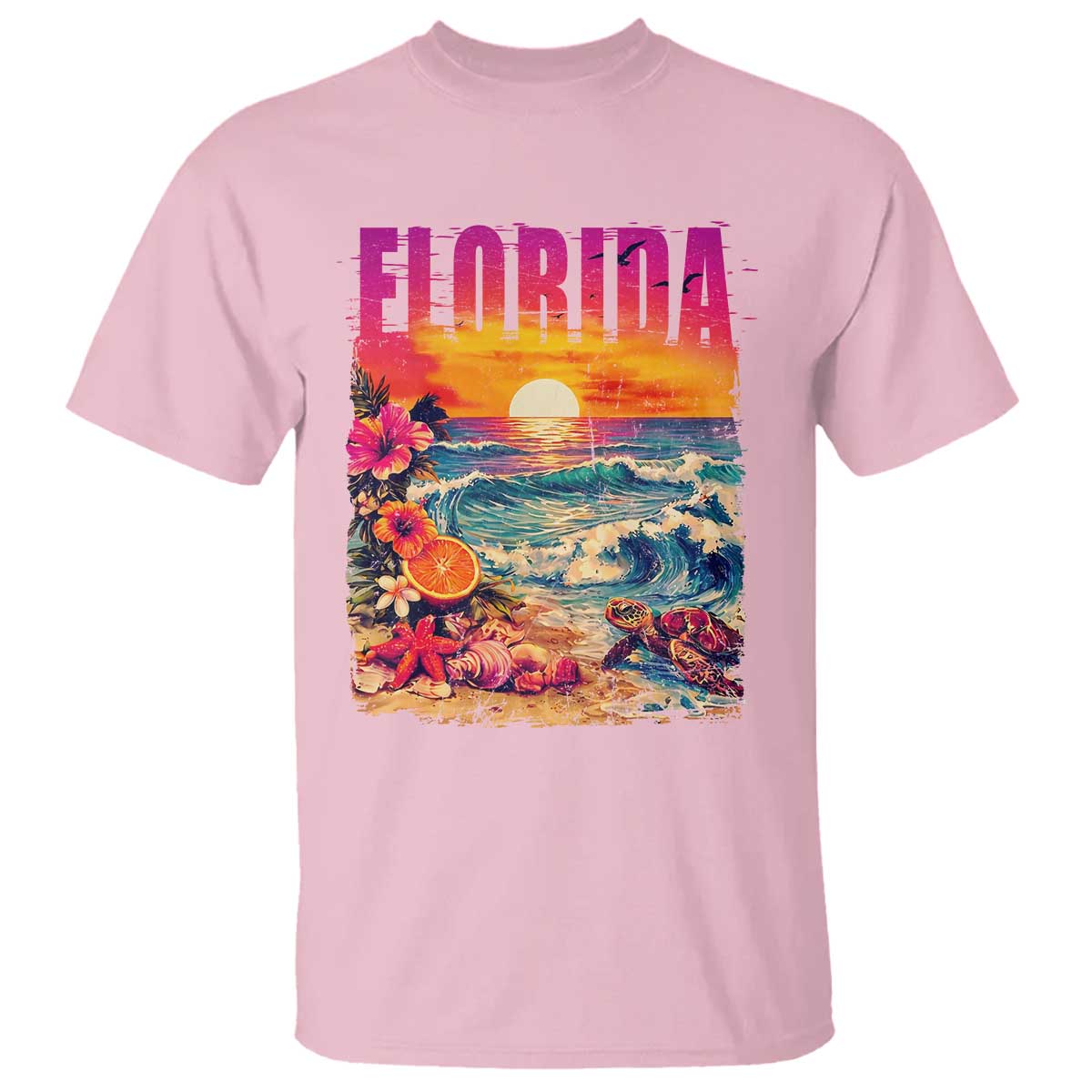 Retro Florida Beach T Shirt Summer Vacation Gift