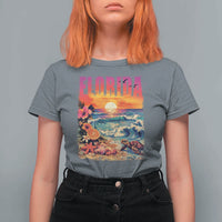 Retro Florida Beach T Shirt For Women Summer Vacation Gift