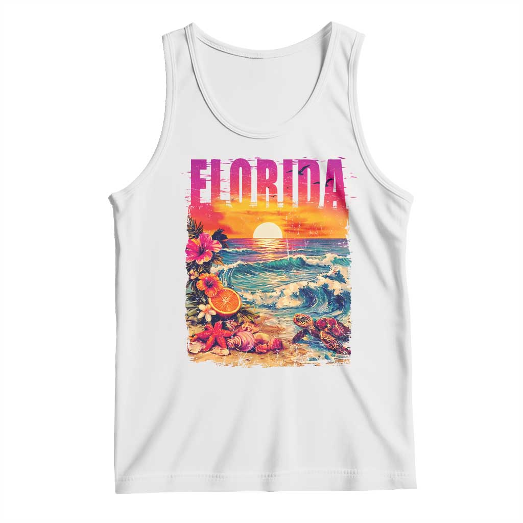 Retro Florida Beach Tank Top Summer Vacation Gift