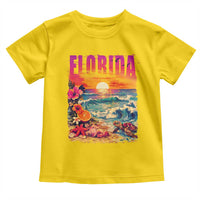 Retro Florida Beach Toddler T Shirt Summer Vacation Gift
