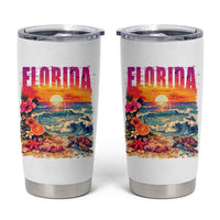 Retro Florida Beach Tumbler Cup Summer Vacation Gift