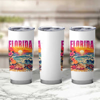 Retro Florida Beach Tumbler Cup Summer Vacation Gift