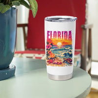 Retro Florida Beach Tumbler Cup Summer Vacation Gift