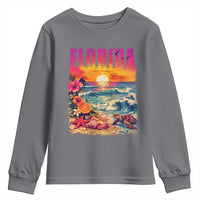 Retro Florida Beach Youth Sweatshirt Summer Vacation Gift