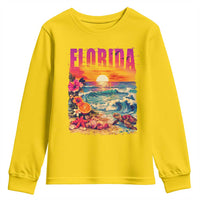 Retro Florida Beach Youth Sweatshirt Summer Vacation Gift