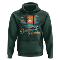 Destin Florida Beach Hoodie Retro Sunset Palm Tree Graphic