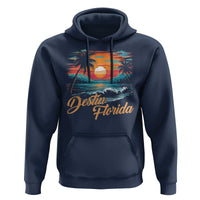 Destin Florida Beach Hoodie Retro Sunset Palm Tree Graphic