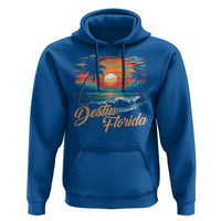 Destin Florida Beach Hoodie Retro Sunset Palm Tree Graphic